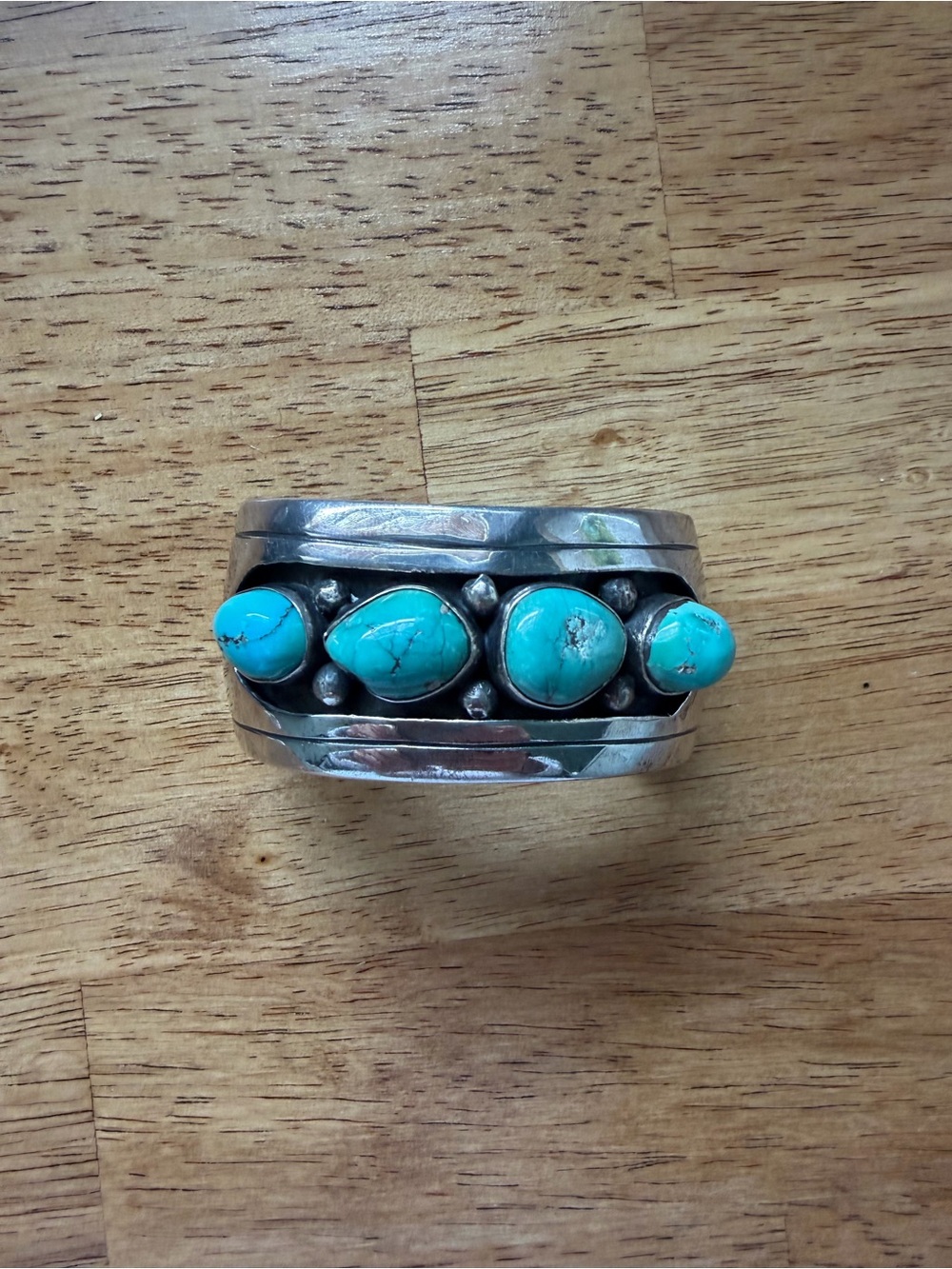 Sterling Silver Turquoise Cuff Bracelet - Bright Turquoise